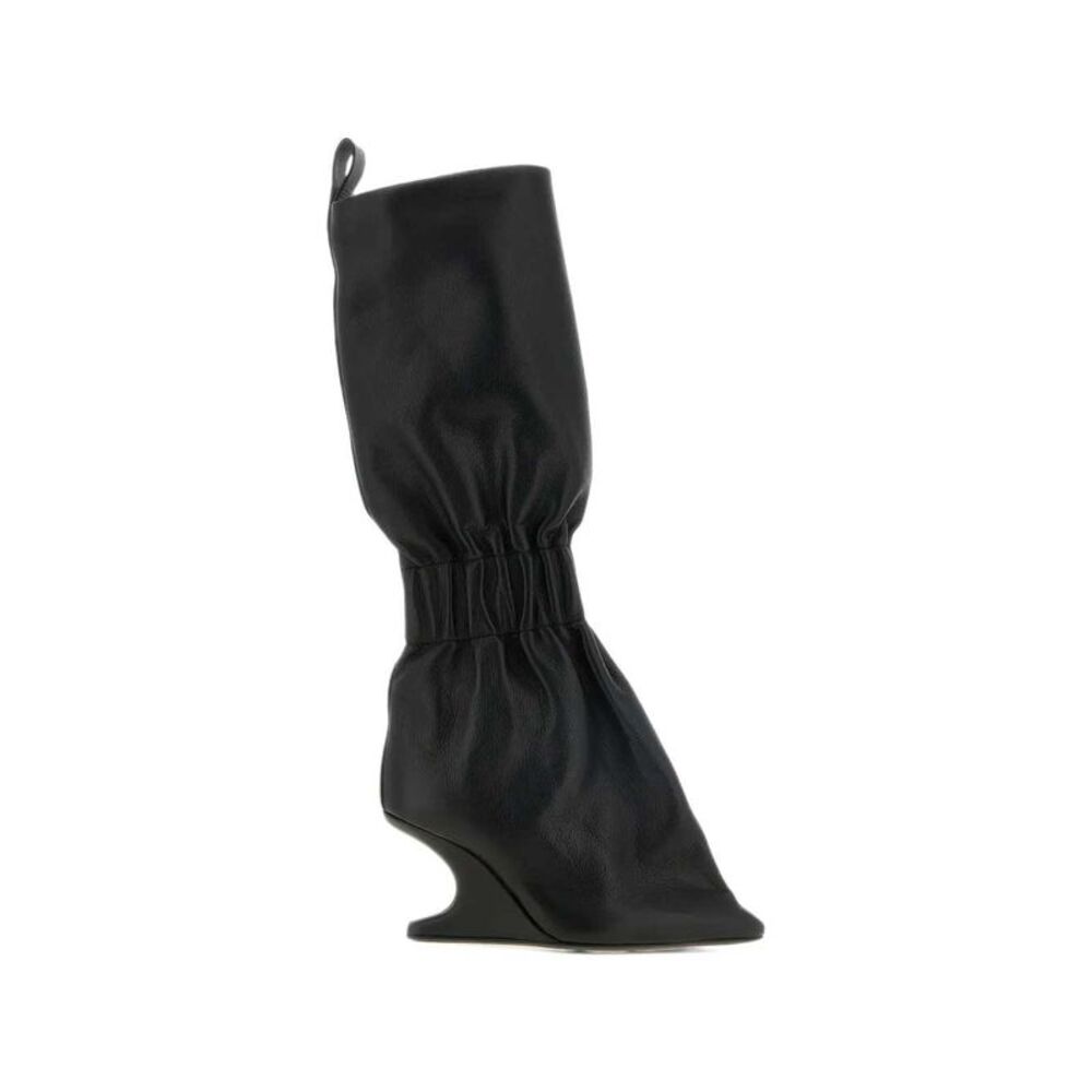Rick Owens Women Tower Cantitaquito 8 Boots In Black Grained Cowhide